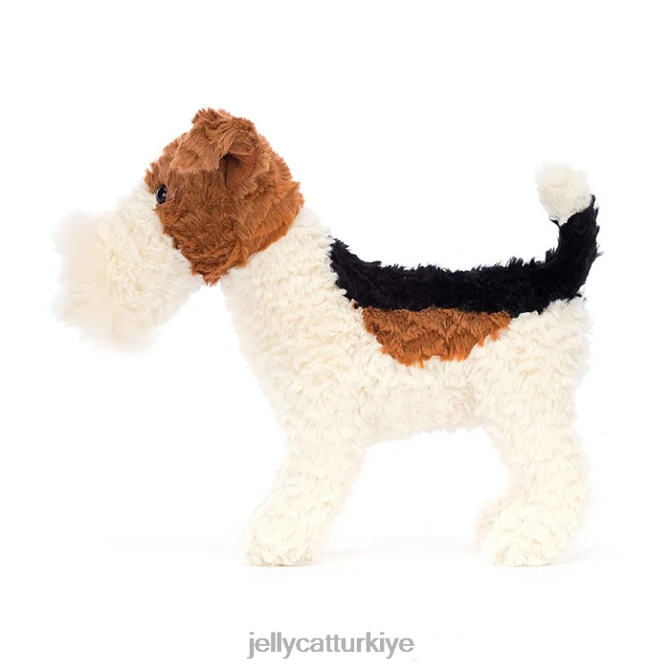 oyuncak Jellycat hector fox terrier kahverengi ve beyaz JNF4L351