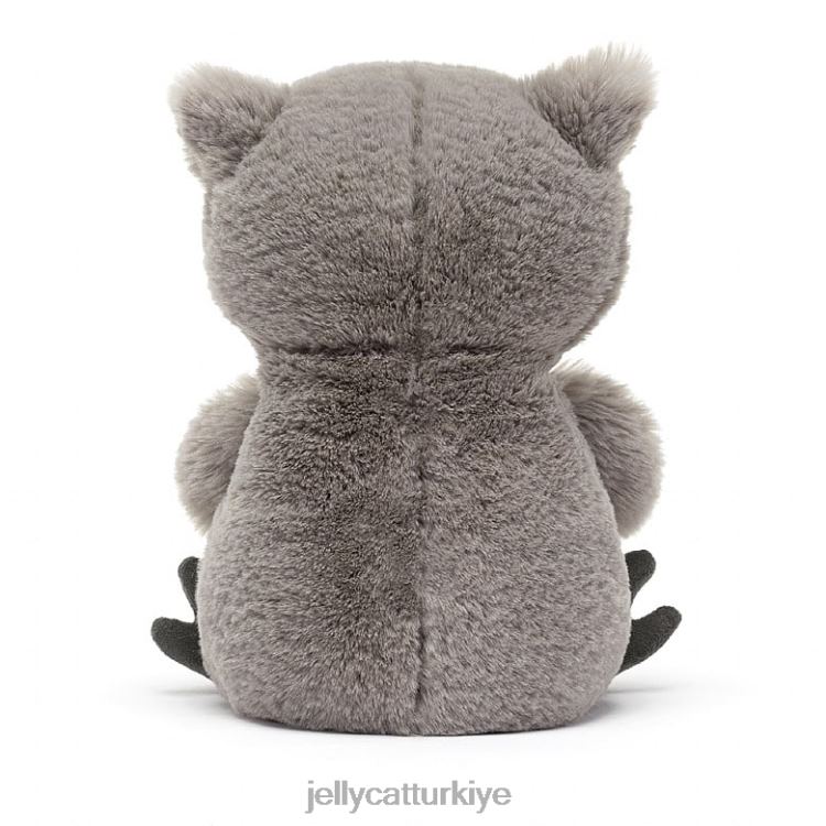 oyuncak Jellycat uyuyan baykuş gri ve beyaz JNF4L494