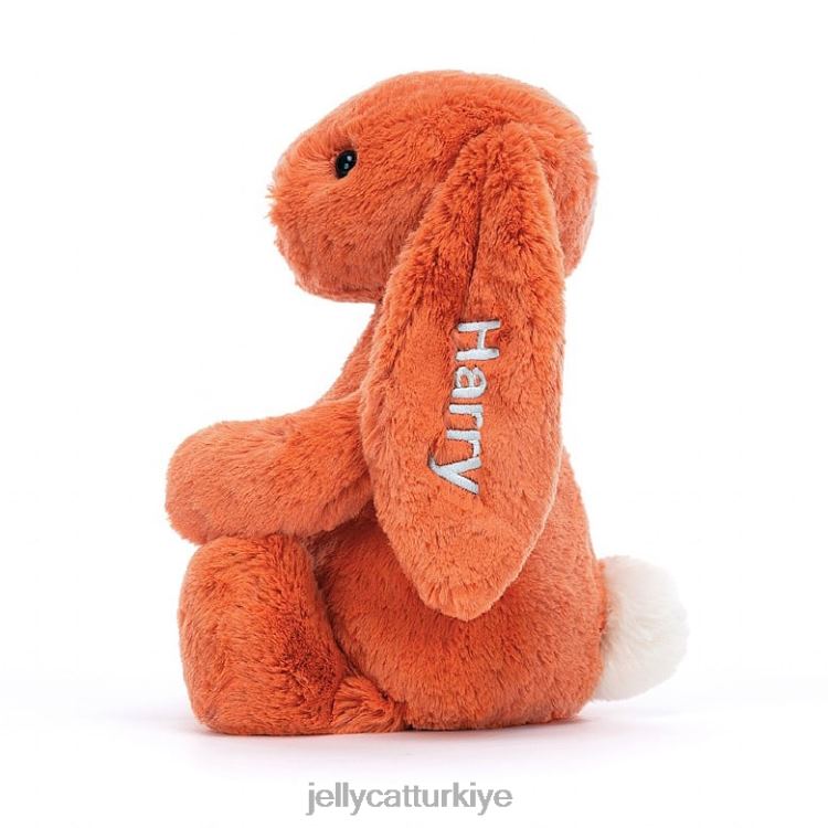 oyuncak Jellycat kişiselleştirilmiş utangaç mandalina tavşanı orta turuncu JNF4L502