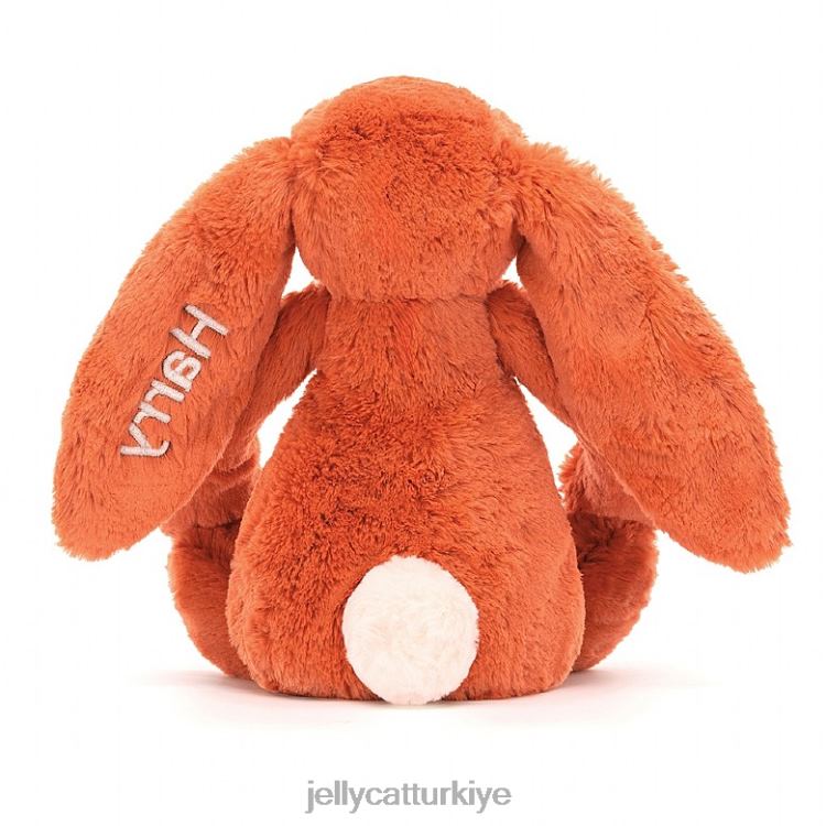 oyuncak Jellycat kişiselleştirilmiş utangaç mandalina tavşanı orta turuncu JNF4L502