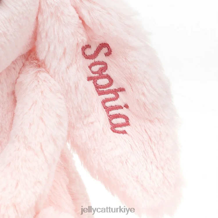 oyuncak Jellycat kişiselleştirilmiş utangaç pembe tavşan orta boy bebek pembesi JNF4L48