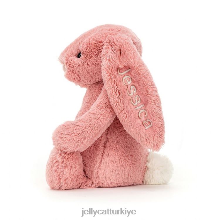 oyuncak Jellycat kişiselleştirilmiş utangaç petal tavşan orta boy şerbet pembesi JNF4L130