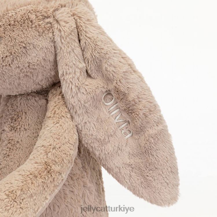 oyuncak Jellycat kişiselleştirilmiş utangaç tavşan büyük bej JNF4L435
