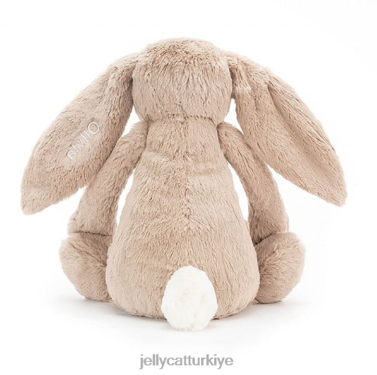 oyuncak Jellycat kişiselleştirilmiş utangaç tavşan büyük bej JNF4L435