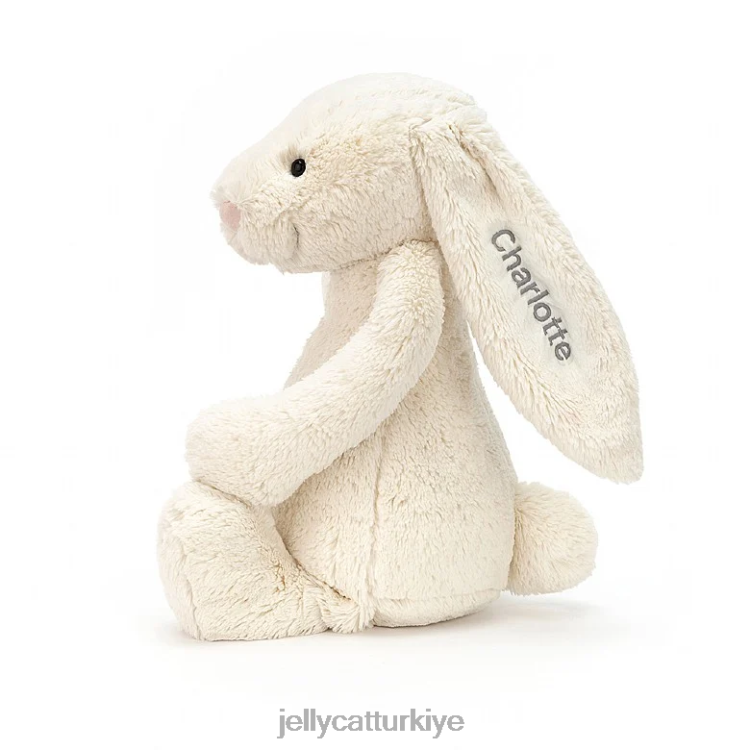 oyuncak Jellycat kişiselleştirilmiş utangaç tavşan büyük krem JNF4L454