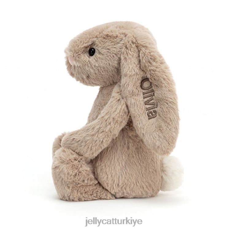 oyuncak Jellycat kişiselleştirilmiş utangaç tavşan orta bej JNF4L69