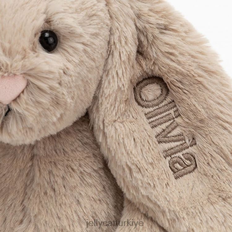 oyuncak Jellycat kişiselleştirilmiş utangaç tavşan orta bej JNF4L69