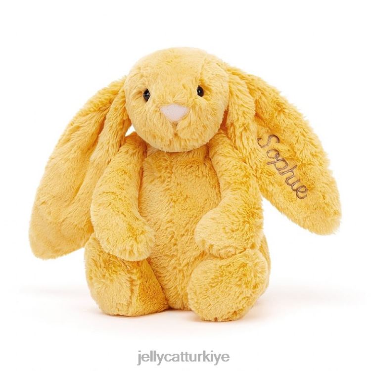 oyuncak Jellycat kişiselleştirilmiş utangaç tavşan orta güneş ışığı JNF4L314