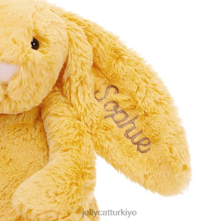 oyuncak Jellycat kişiselleştirilmiş utangaç tavşan orta güneş ışığı JNF4L314