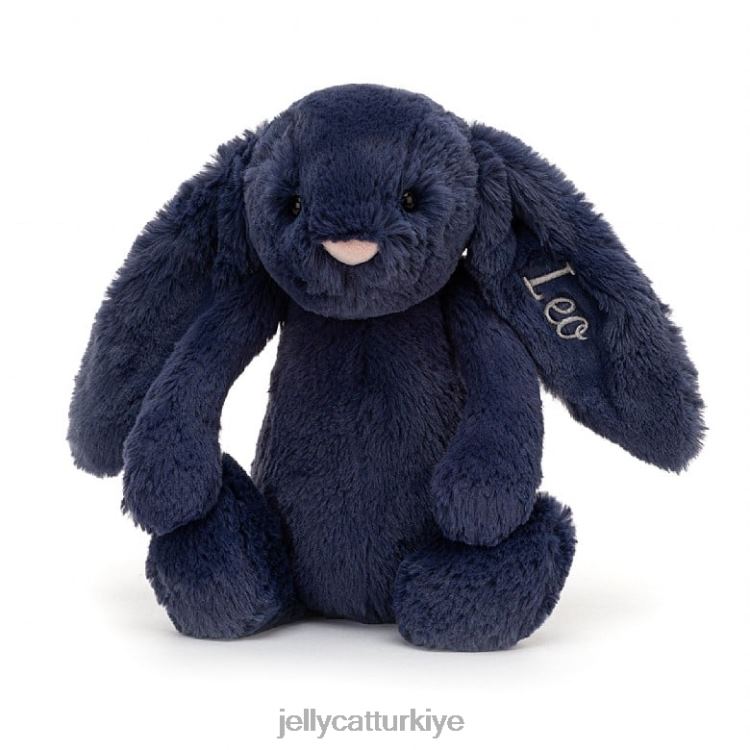 oyuncak Jellycat kişiselleştirilmiş utangaç tavşan orta lacivert JNF4L242