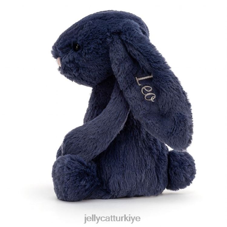 oyuncak Jellycat kişiselleştirilmiş utangaç tavşan orta lacivert JNF4L242