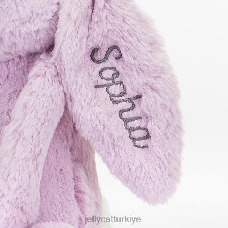 oyuncak Jellycat kişiselleştirilmiş utangaç tavşan orta leylak JNF4L92