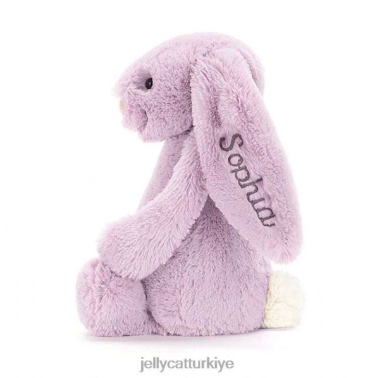 oyuncak Jellycat kişiselleştirilmiş utangaç tavşan orta leylak JNF4L92