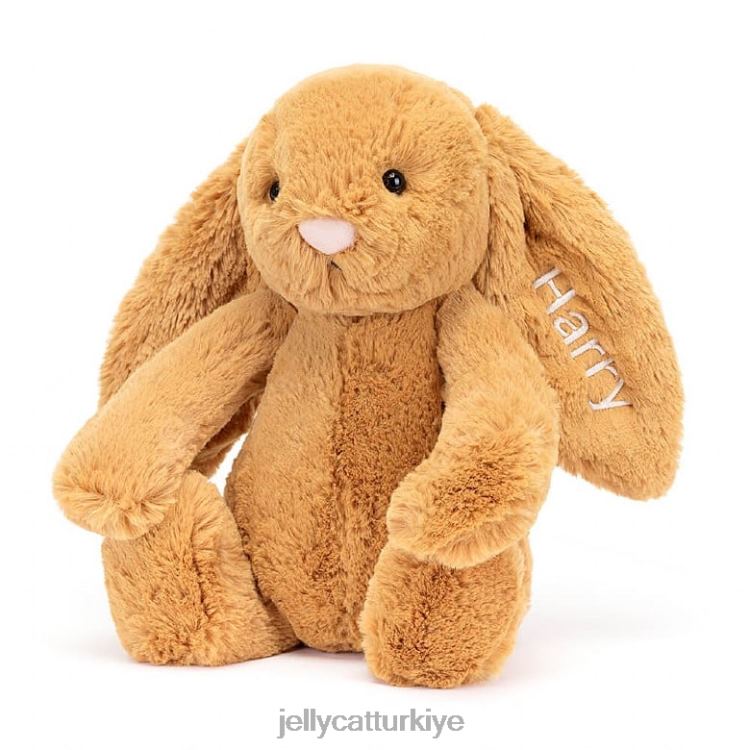oyuncak Jellycat kişiselleştirilmiş utangaç ve tavşan orta altın JNF4L214