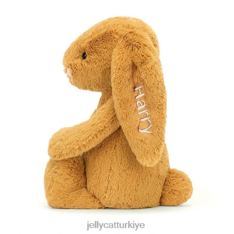 oyuncak Jellycat kişiselleştirilmiş utangaç ve tavşan orta altın JNF4L214