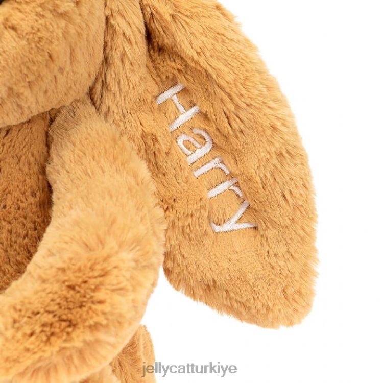 oyuncak Jellycat kişiselleştirilmiş utangaç ve tavşan orta altın JNF4L214