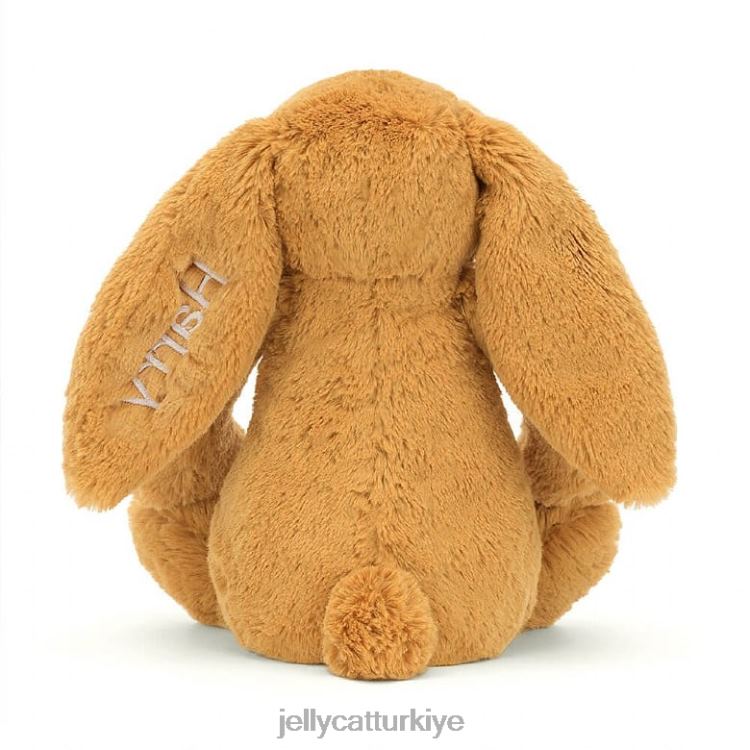 oyuncak Jellycat kişiselleştirilmiş utangaç ve tavşan orta altın JNF4L214