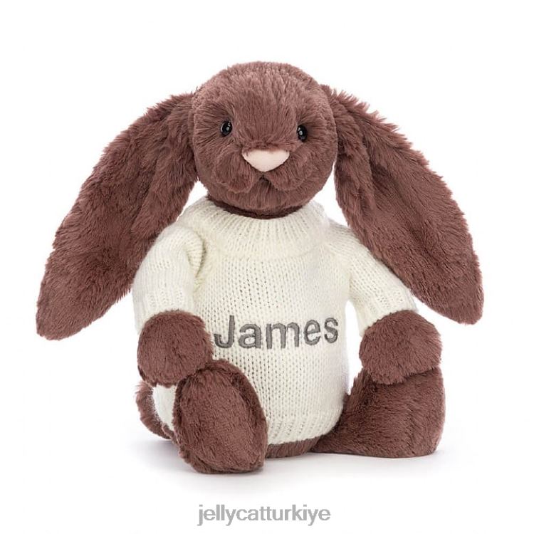 oyuncak Jellycat kişiye özel kremalı çikolatalı utangaç şekerleme tavşan JNF4L513