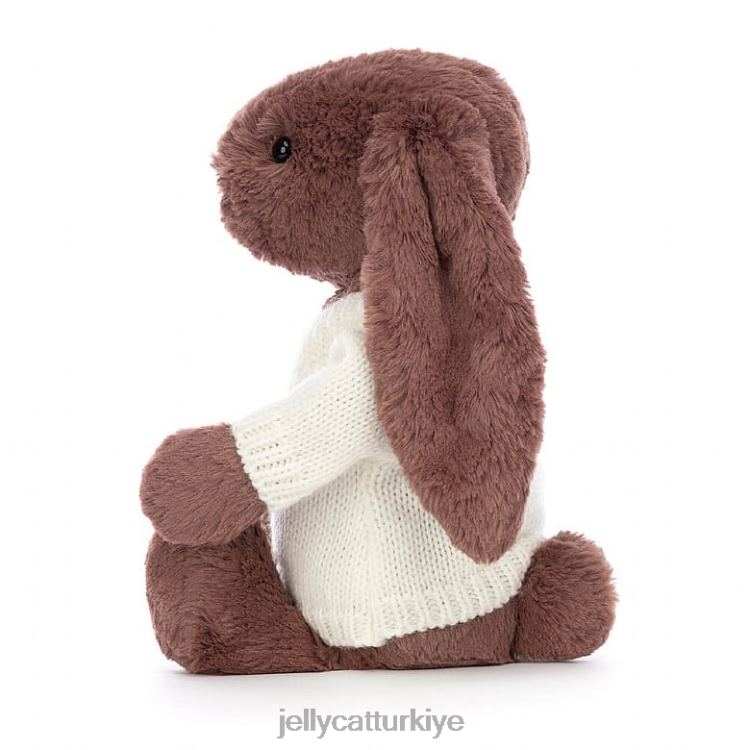 oyuncak Jellycat kişiye özel kremalı çikolatalı utangaç şekerleme tavşan JNF4L513
