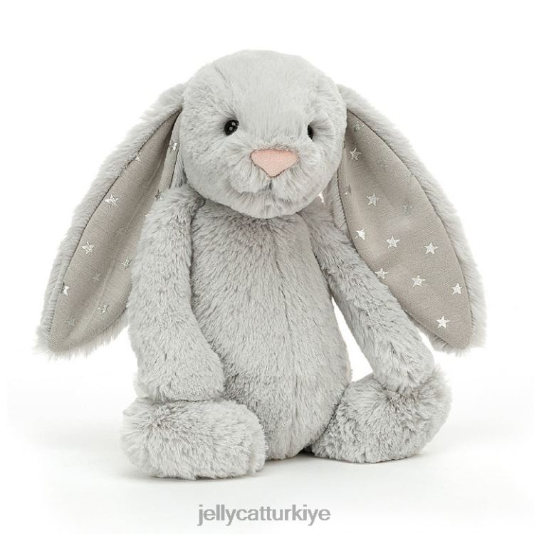 oyuncak Jellycat utangaç parıltılı tavşan grisi JNF4L461
