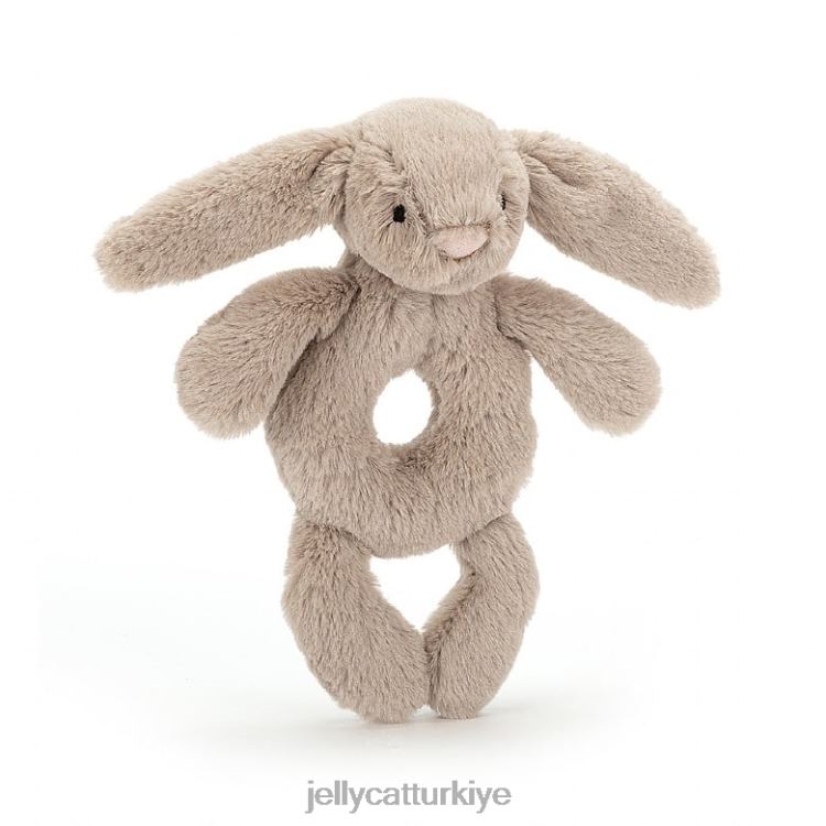 oyuncak Jellycat utangaç tavşan yüzüğü çıngırak bej JNF4L195