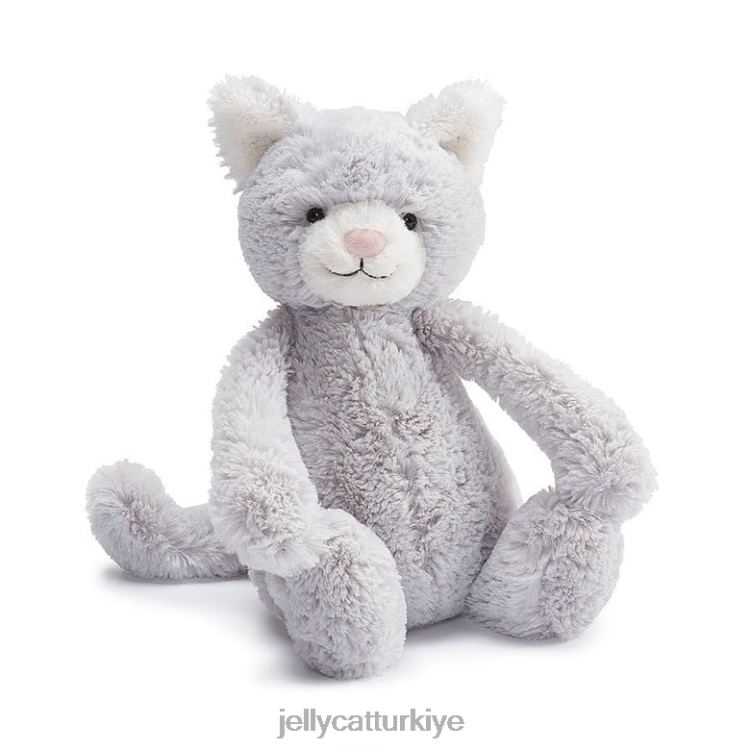 oyuncak Jellycat utangaç gri kedicik gümüş JNF4L608