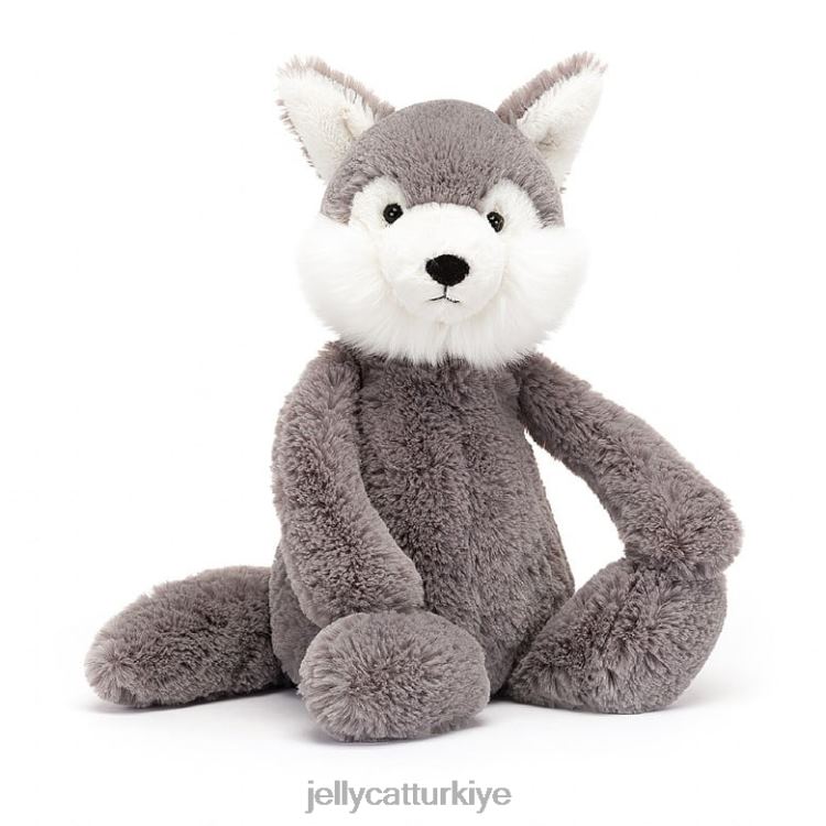 oyuncak Jellycat utangaç kurt gri ve beyaz JNF4L179